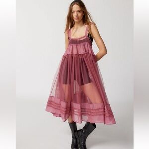 Urban Outfitters Sherry Sheer Midi Dress